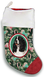 Amazing Springer Spaniel Christmas Stocking Christmas Gift Red And Green Tree Candy Cane