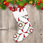Abstract Gnomes Long Cap Patchwork Pattern Christmas Stocking