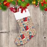 Christmas Snowman In Scarf And Hat With Gifts Christmas Stocking