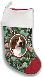 Tree Walker Coonhound Portrait Tree Candy Cane Christmas Stocking Christmas Gift Red And Green