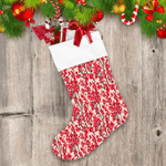 Beautiful Ripe Red Berries Branches Pattern Christmas Stocking