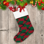Christmas Camouflage Abstract Red And Green Christmas Stocking