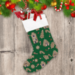 Collection Of Gingerbread Cookies With Horses Christmas Stocking