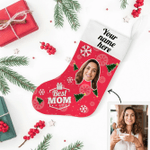 My Name And Face Personalized Best Mom Christmas Stocking Christmas Gifts