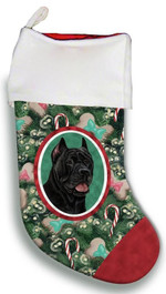 Cool Cane Corso Black Christmas Stocking Christmas Gift Red And Green Tree Candy Cane