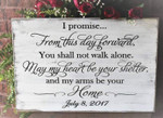 Wedding Art I Promise From This Day Forward Custom Name, Date Canvas Prints