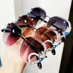 Vintage Fashion Rimless Crystal Sunglasses 🔥HOT SALE 50%🔥