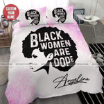 Black Women Are Dope Custom Name Duvet Cover Bedding Set