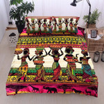 Black Women Cotton Bed Sheets Spread Comforter Duvet Cover Bedding Sets