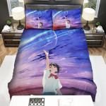 Your Name Kimi No Na Wa Mitsuha Under The Sunset Sky Bed Sheets Spread Comforter Duvet Cover Bedding Sets