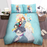 Your Lie In April Characters Silhouette Bed Sheets Spread Comforter Duvet Cover Bedding Sets