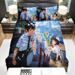 Your Name Kimi No Na Wa Iconic Stairways Scene Bed Sheets Spread Comforter Duvet Cover Bedding Sets