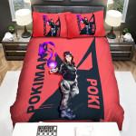 Streamer Pokimane As A Valorant's Agent Illustration Bed Sheets Spread Duvet Cover Bedding Sets