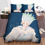 Dr. Stone Senku Art Bed Sheets Spread Comforter Duvet Cover Bedding Sets