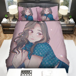 Streamer Pokimane Digital Portrait Illustration Bed Sheets Spread Duvet Cover Bedding Sets