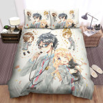 Your Lie In April Kaori  And Kousei With The Black Cat Bed Sheets Spread Comforter Duvet Cover Bedding Sets