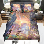 Your Name Kimi No Na Wa Characters With Big Bubbles Bed Sheets Spread Comforter Duvet Cover Bedding Sets