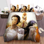 Steins;Gate Rintaro With Kurisu And Mayuri Bed Sheets Spread Comforter Duvet Cover Bedding Sets