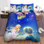 Your Lie In April Kaori And Kousei Art Bed Sheets Spread Comforter Duvet Cover Bedding Sets