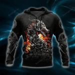 Tattoo and Dungeon Dragon 3D All Over Printed Hoodie, Zip- Up Hoodie