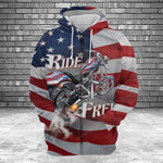 Motorbike Free Ride 3D All Over Print Hoodie, Zip-up Hoodie