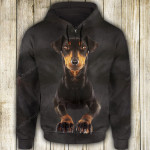 Manchester Terrier Cute Face 3D All Over Print Hoodie, Zip-up Hoodie