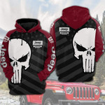 Skull Jeep American Flag 3D All Print Hoodie, Zip- Up Hoodie