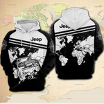 Jeep Map 3D All Print Hoodie, Zip- Up Hoodie