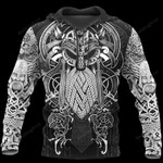 Vikings Odin Tattoo 3D All Print Hoodie, Zip- Up Hoodie