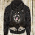 Finnish Lapphund Cute Face 3D All Over Print Hoodie, Zip-up Hoodie