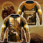 A Child Of God A Man Of Faith Lion 3D All Print Hoodie, Zip- Up Hoodie