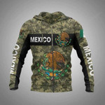 Camo Pattern Mexico 3D All Print Hoodie, Zip- Up Hoodie
