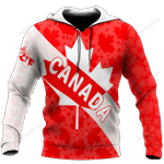 Canada Red Cool 3D All Over Printed Hoodie, Zip- Up Hoodie
