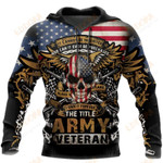 American Flag Skull Proud Veteran 3D All Print Hoodie, Zip- Up Hoodie