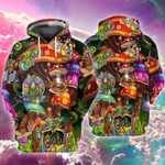 Amazing Hippie Colorful 3D All Print Hoodie, Zip- Up Hoodie