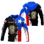Puerto Rico Flag 3D All Print Hoodie, Zip- Up Hoodie