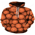 Basketball Pattern 3D All Print Hoodie, Zip- Up Hoodie