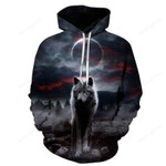 Amazing Wolf With The Moon 3D All Print Hoodie, Zip- Up Hoodie