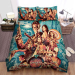 Firefly Fanart Of All Main Actors With Tone Blue Color Background Movie Poster Bed Sheets Spread Comforter Duvet Cover Bedding Sets