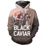 Black Caviar Horse 3D All Over Printed Hoodie, Zip- Up Hoodie