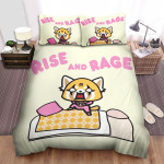 Aggretsuko Rise And Rage Bed Sheets Spread Duvet Cover Bedding Sets