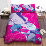 Bna: Brand New Animal Michiru & Shirou In Neon Pink Bed Sheets Spread Duvet Cover Bedding Sets