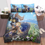 Made In Abyss Riko & Reg Falling From The Sky Bed Sheets Spread Duvet Cover Bedding Sets