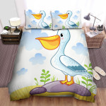 The Pelican Looking Toward Bed Sheets Spread Duvet Cover Bedding Sets
