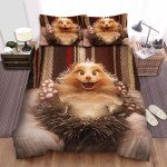 The Small Animal - The Hedgehog Laughing On The Couch Bed Sheets Spread Duvet Cover Bedding Sets