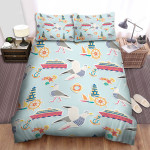 The Seagull Sticker Seamless Bed Sheets Spread Duvet Cover Bedding Sets