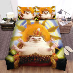 The Small Animal - A Hedgehog King On The Throne Bed Sheets Spread Duvet Cover Bedding Sets