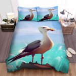 The Wildlife - The Seagull On The Stones Watercolor Bed Sheets Spread Duvet Cover Bedding Sets