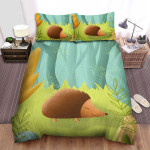 The Small Animal - The Brown Hedgehog Art Bed Sheets Spread Duvet Cover Bedding Sets