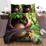 The Small Animal - The Hedgehog And A Tiny Soldier Bed Sheets Spread Duvet Cover Bedding Sets